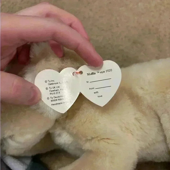 Lot Of 2 Large Beanie Babies- Muffin And Tumbles 1995 - Picture 8 of 10